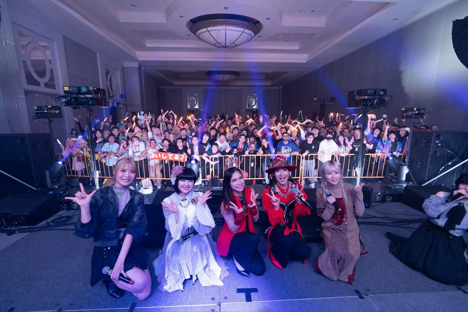 Otapia Live performers with the audience after a live program